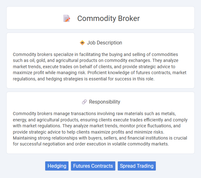 Commodity Broker Job Description and Career Detail