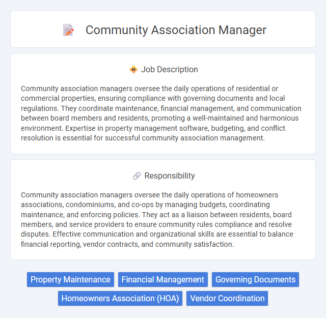Community Association Manager Job Description and Career Detail