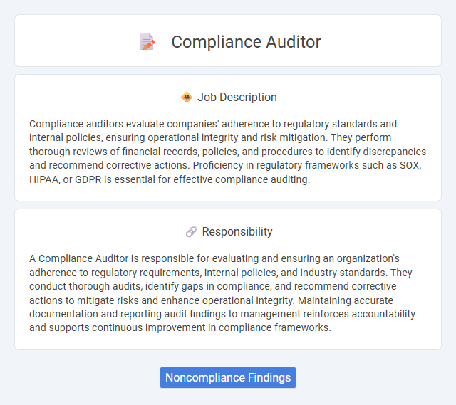 Compliance Auditor Job Description and Career Detail