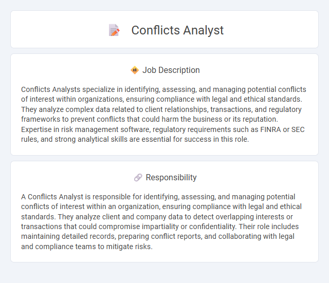 Conflicts Analyst Job Description and Career Detail