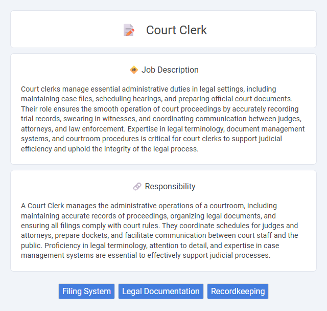 Court Clerk Job Description and Career Detail