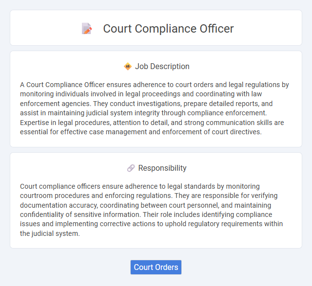 Court Compliance Officer Job Description and Career Detail