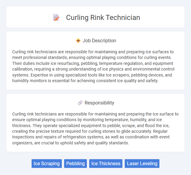 Curling Rink Technician Job Description and Career Detail