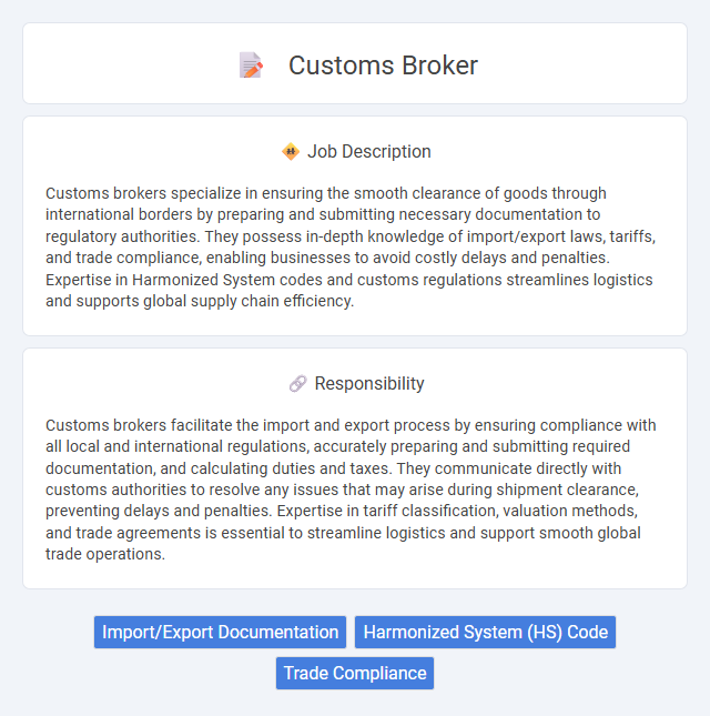 Customs Broker Job Description and Career Detail