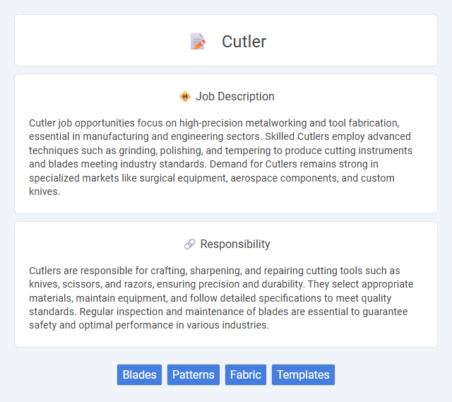 Cutler Job Description and Career Detail