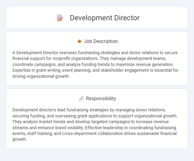Development Director Job Description and Career Detail