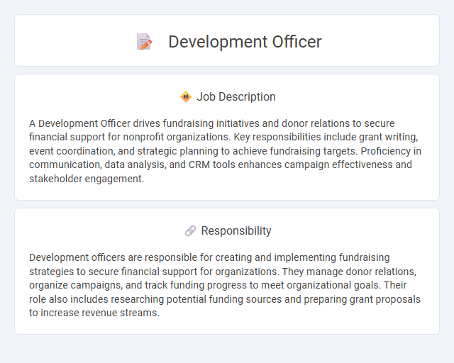 Development Officer Job Description and Career Detail