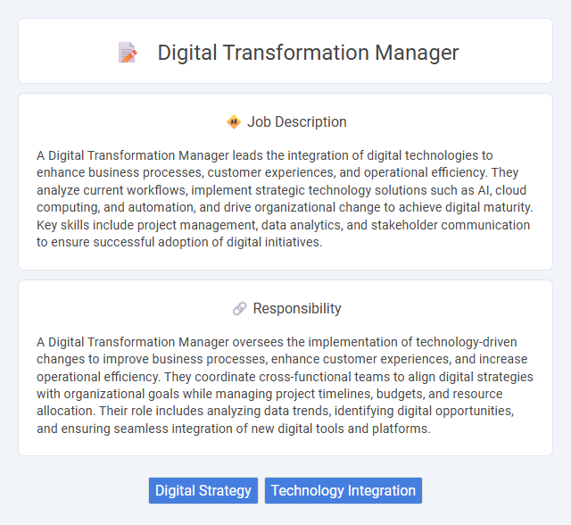 Digital Transformation Manager Job Description and Career Detail
