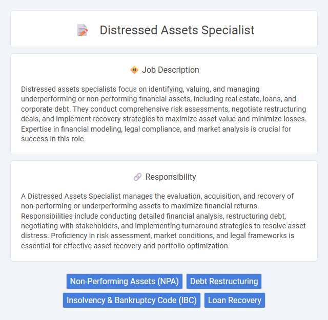 Distressed Assets Specialist Job Description and Career Detail