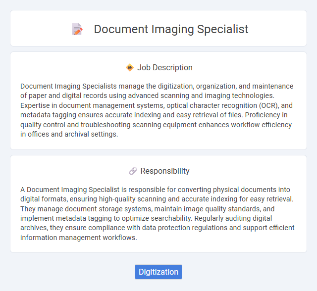 Document Imaging Specialist Job Description and Career Detail