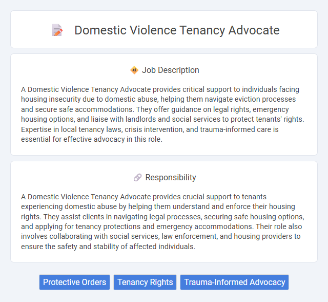 Domestic Violence Tenancy Advocate Job Description and Career Detail