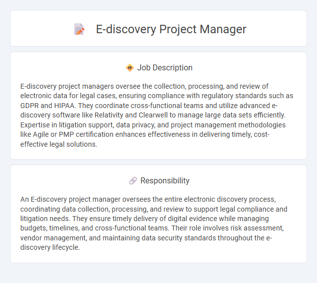 E-Discovery Project Manager Job Description and Career Detail
