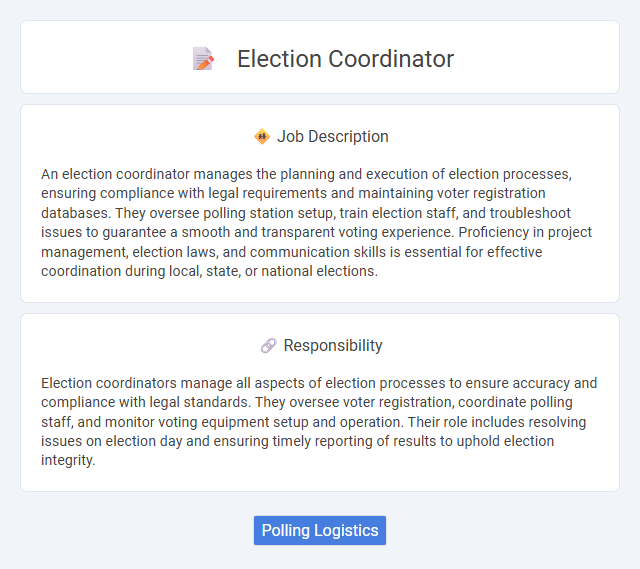 Election Coordinator Job Description and Career Detail