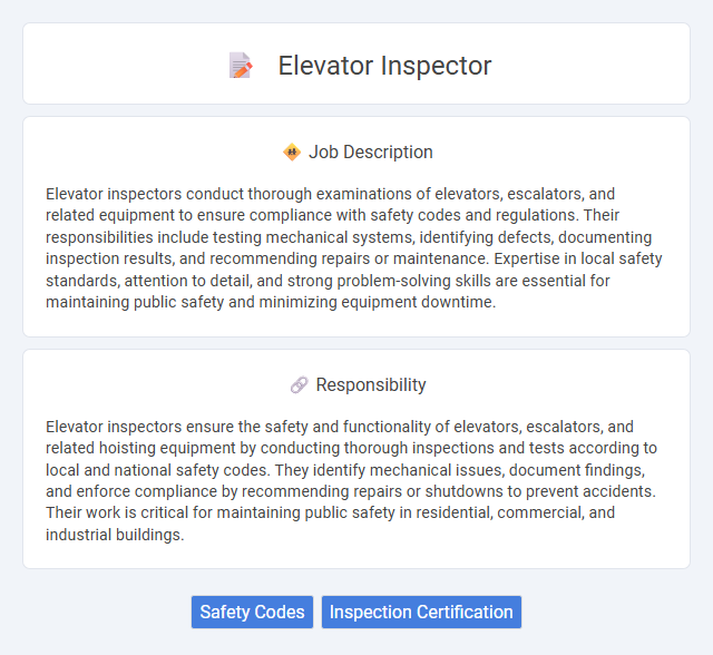 Elevator Inspector Job Description and Career Detail
