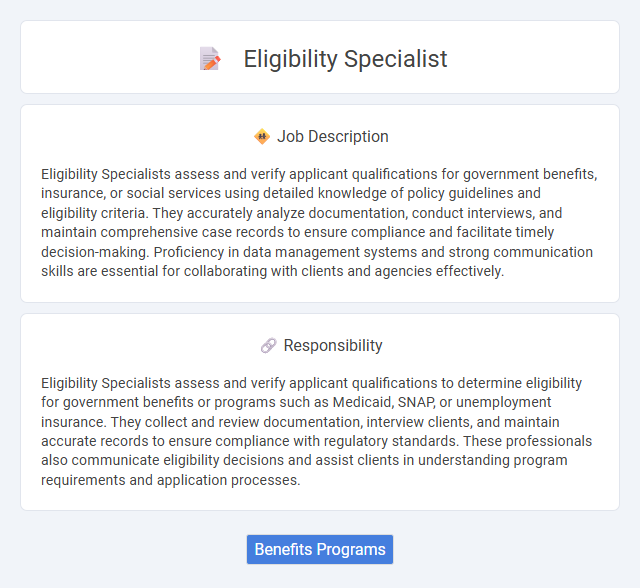 Eligibility Specialist Job Description and Career Detail
