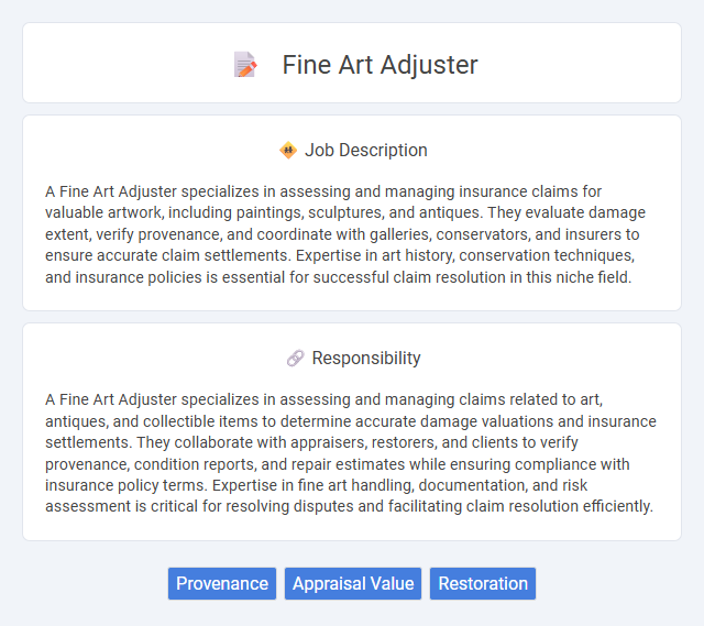 Fine Art Adjuster Job Description and Career Detail