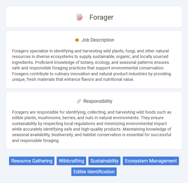 Forager Job Description and Career Detail