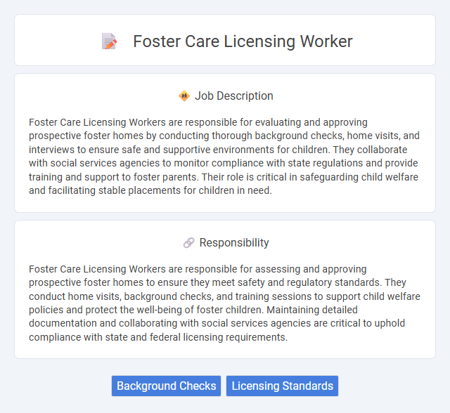 Foster Care Licensing Worker Job Description and Career Detail