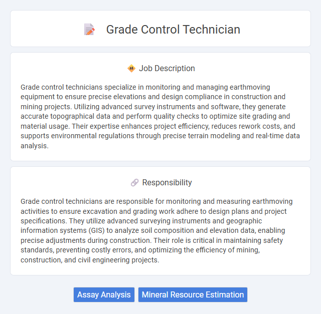 Grade Control Technician Job Description and Career Detail
