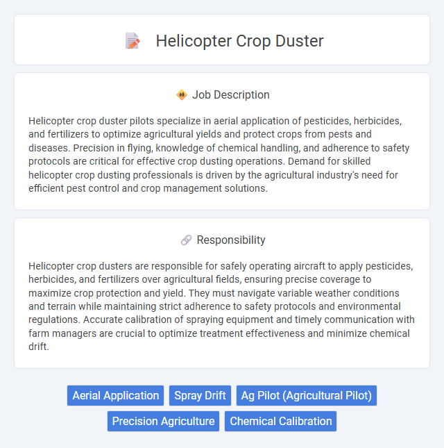 Helicopter Crop Duster Job Description and Career Detail