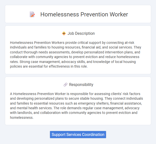 Homelessness Prevention Worker Job Description and Career Detail