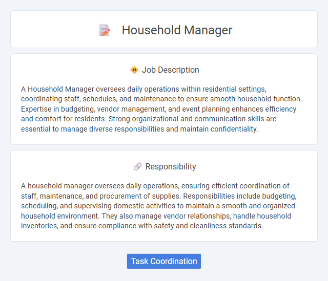 Household Manager Job Description and Career Detail