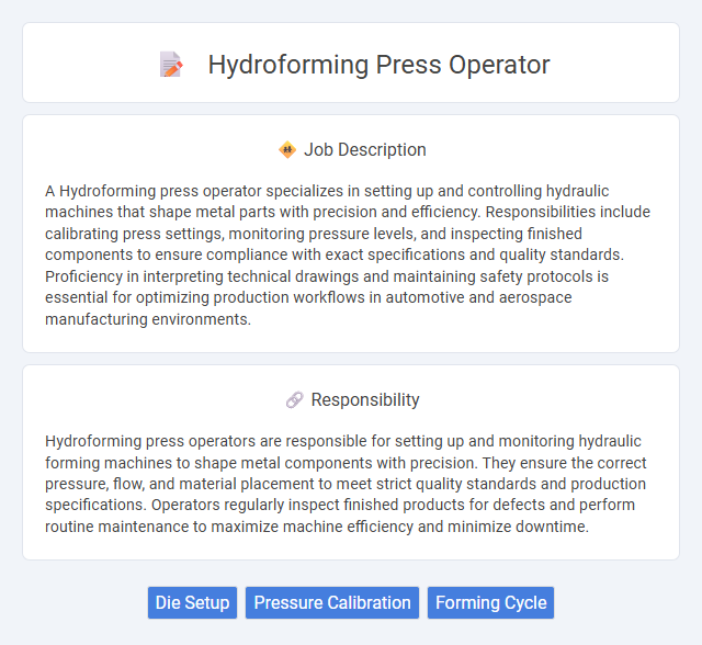 Hydroforming Press Operator Job Description and Career Detail
