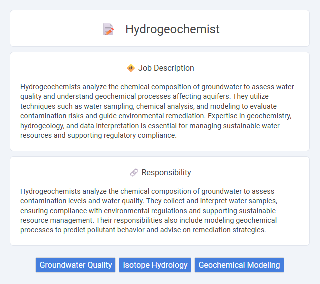 Hydrogeochemist Job Description and Career Detail