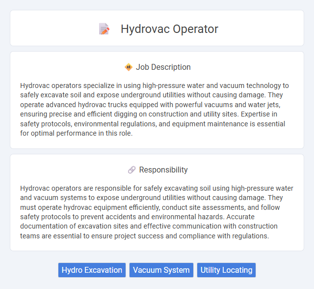 Hydrovac Operator Job Description and Career Detail