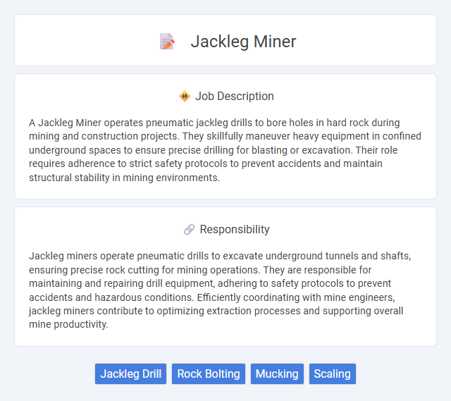 Jackleg Miner Job Description and Career Detail