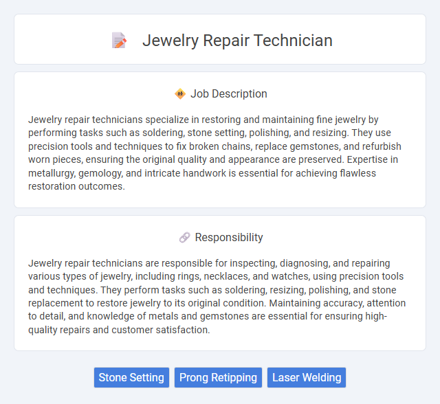 Jewelry Repair Technician Job Description and Career Detail