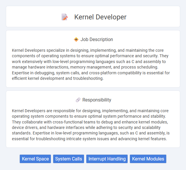 Kernel Developer Job Description and Career Detail