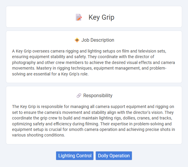 Key Grip Job Description and Career Detail