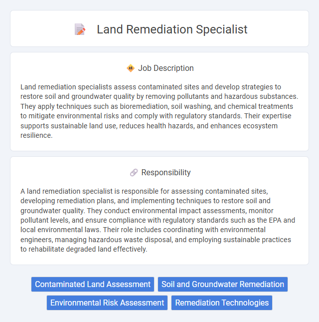 Land Remediation Specialist Job Description and Career Detail