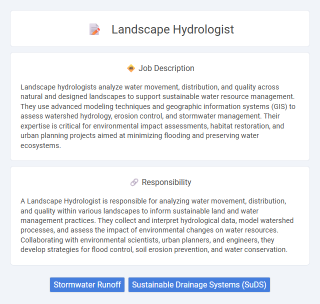 Landscape Hydrologist Job Description and Career Detail