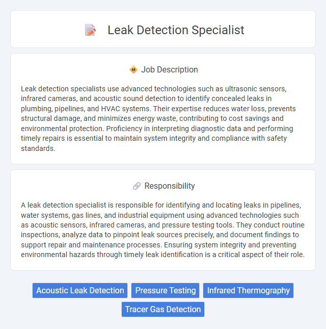 Leak Detection Specialist Job Description and Career Detail