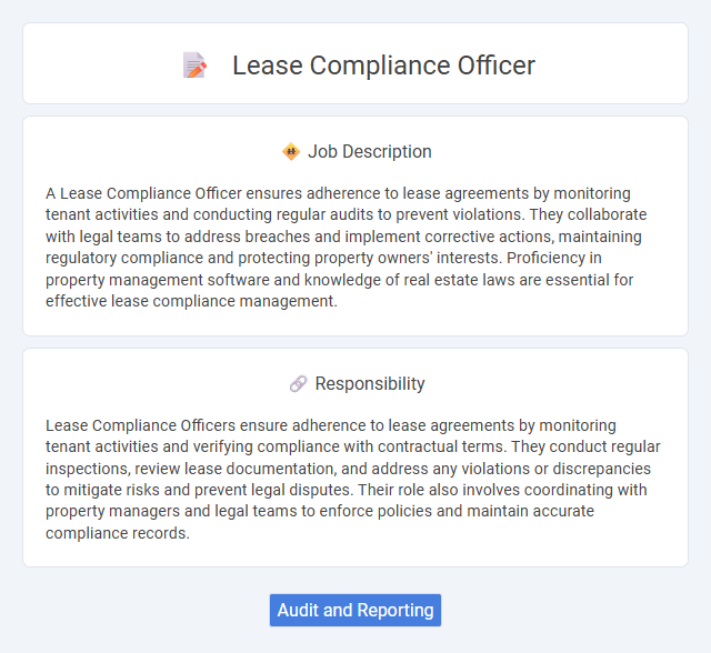 Lease Compliance Officer Job Description and Career Detail