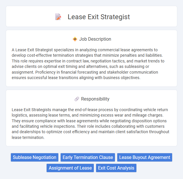 Lease Exit Strategist Job Description and Career Detail