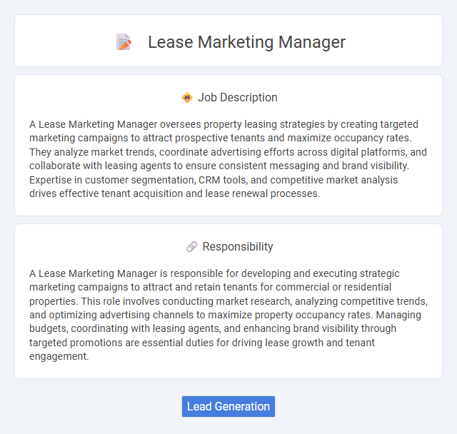 Lease Marketing Manager Job Description and Career Detail