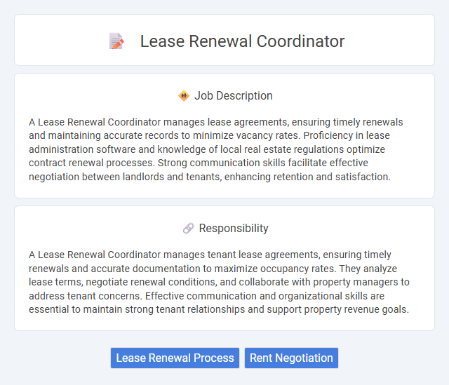 Lease Renewal Coordinator Job Description and Career Detail