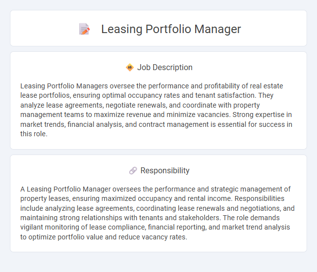 Leasing Portfolio Manager Job Description and Career Detail