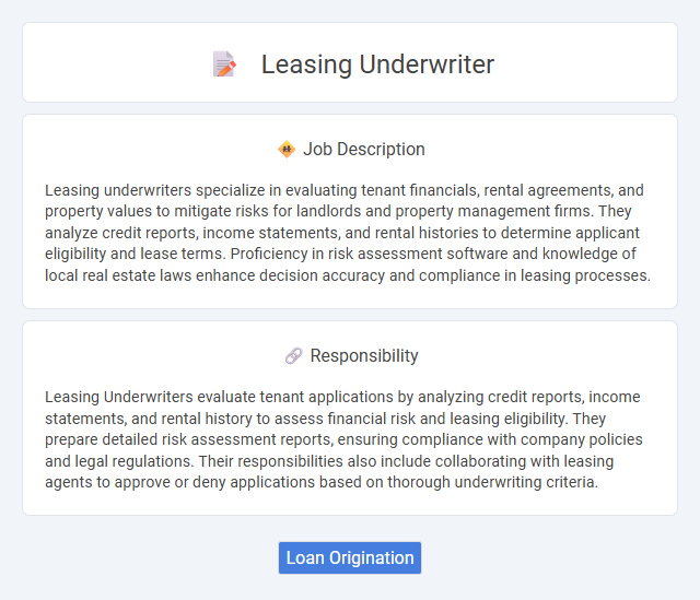 Leasing Underwriter Job Description and Career Detail