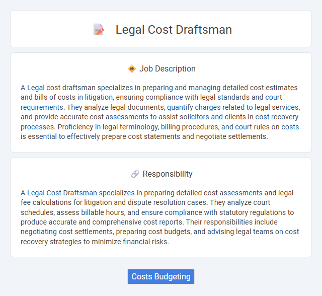 Legal Cost Draftsman Job Description and Career Detail