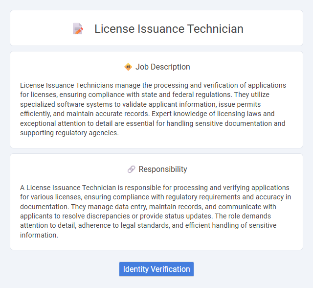 License Issuance Technician Job Description and Career Detail