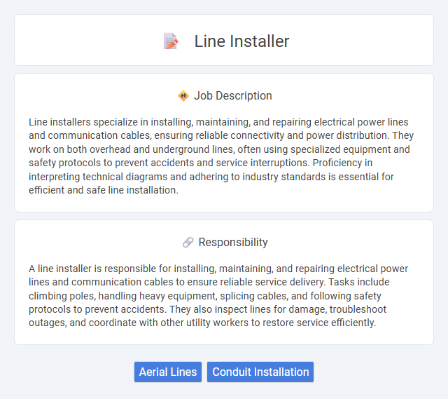 Line Installer Job Description and Career Detail