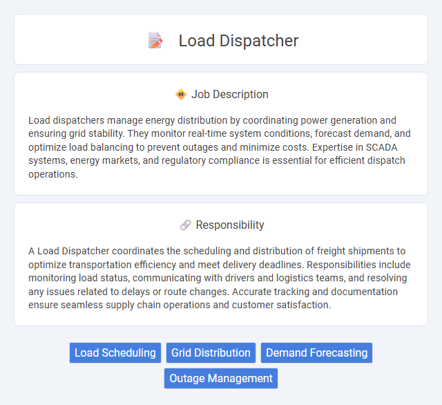 Load Dispatcher Job Description and Career Detail