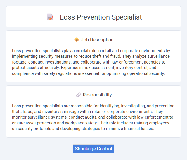 Loss Prevention Specialist Job Description and Career Detail