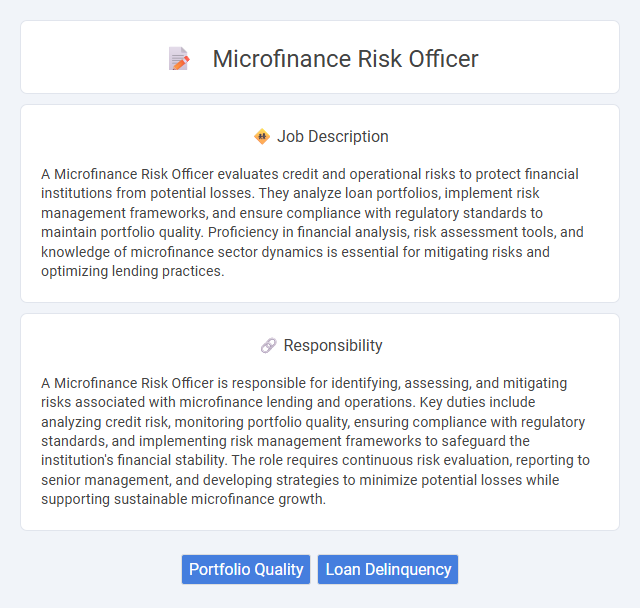 Microfinance Risk Officer Job Description and Career Detail