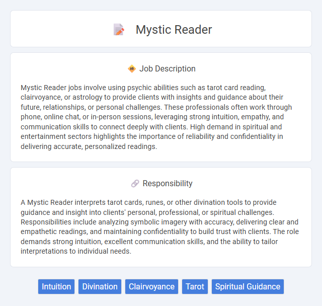 Mystic Reader Job Description and Career Detail