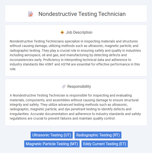 Nondestructive Testing Technician Job Description and Career Detail